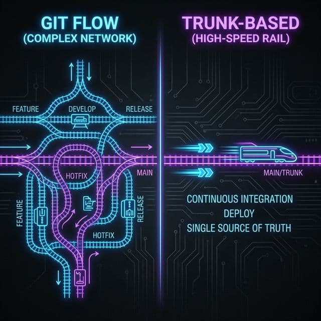 Git Flow vs Trunk Based: 대기업과 스타트업의 차이