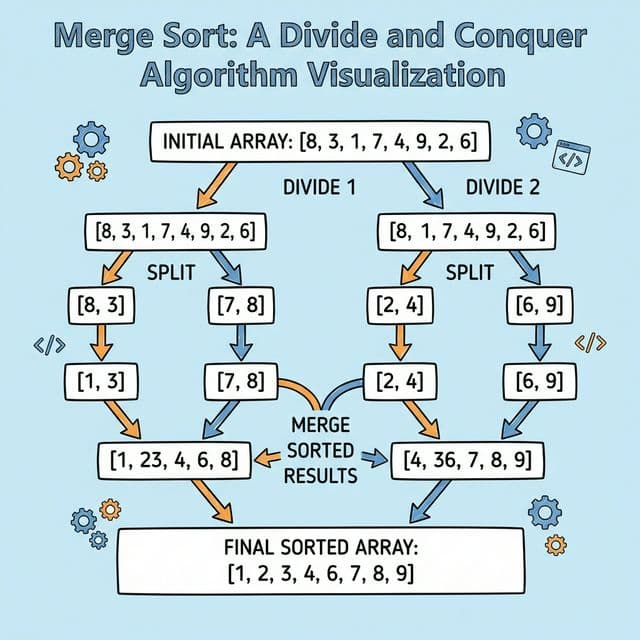 병합 정렬: 반갈죽의 미학