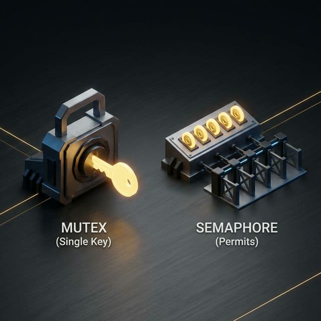 세마포어 vs 뮤텍스 (Semaphore vs Mutex): 동기화의 모든 것