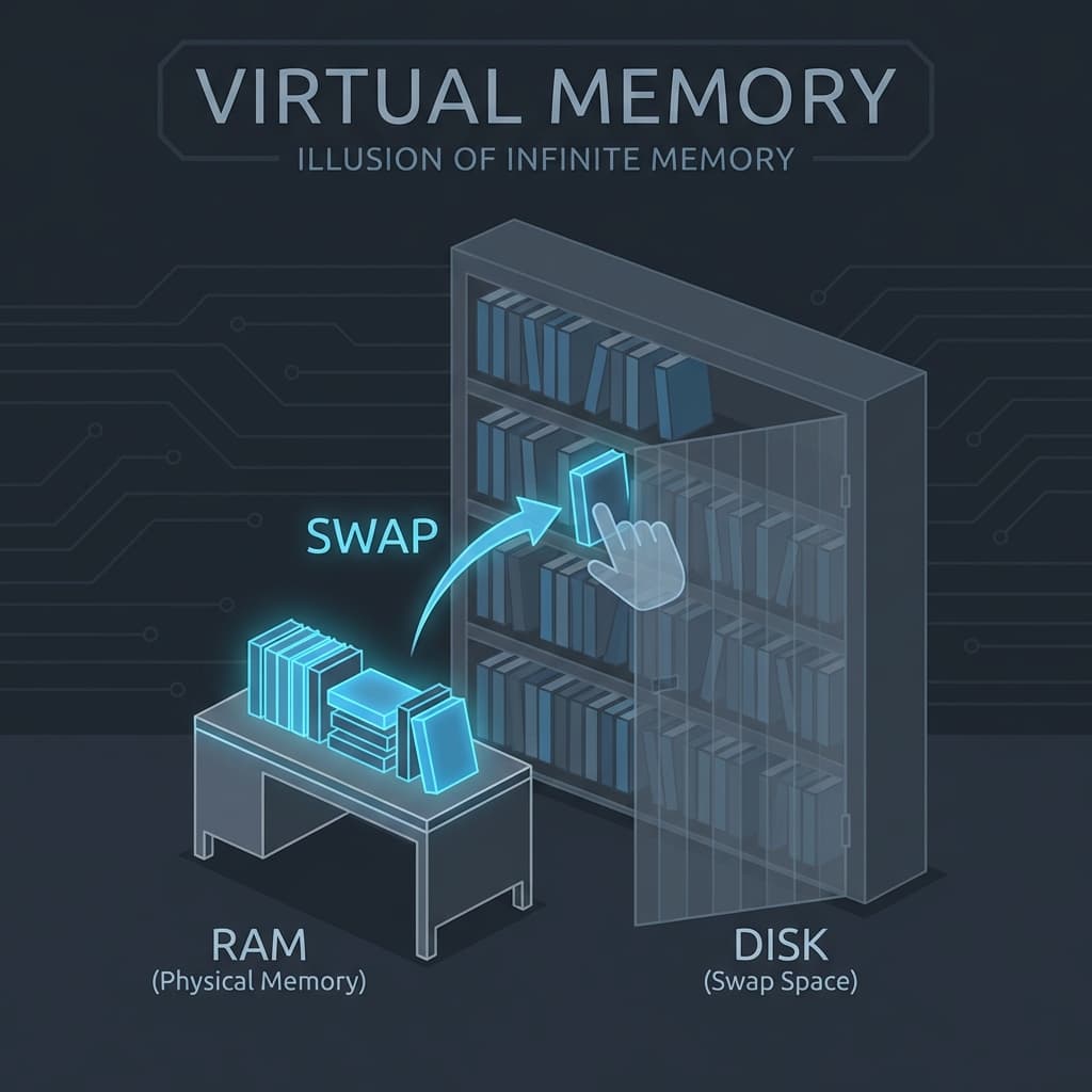 가상 메모리와 스왑: 책상이 작을 때 쓰는 속임수